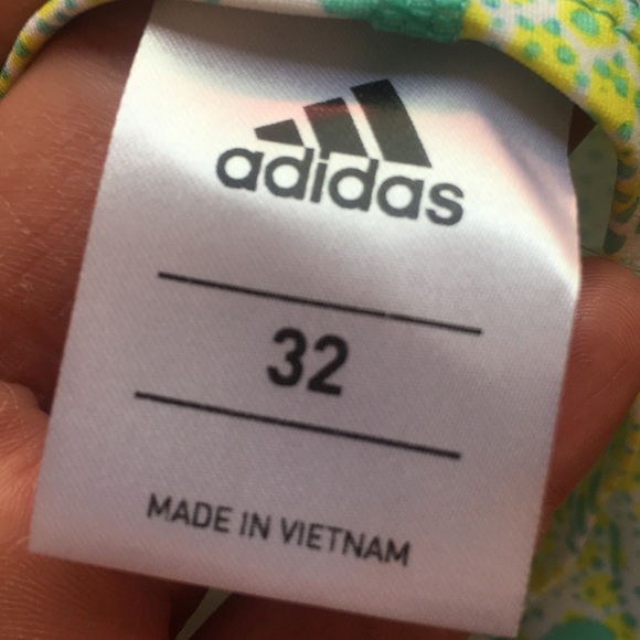 Adidas Yellow Spirals Tie-Back One-piece Swimsuit - Picture 7 of 10